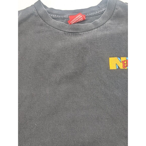 Nelk Boys Black Distressed Faded Cotton Graphic T-Shirt Size Large - Picture 7 of 9